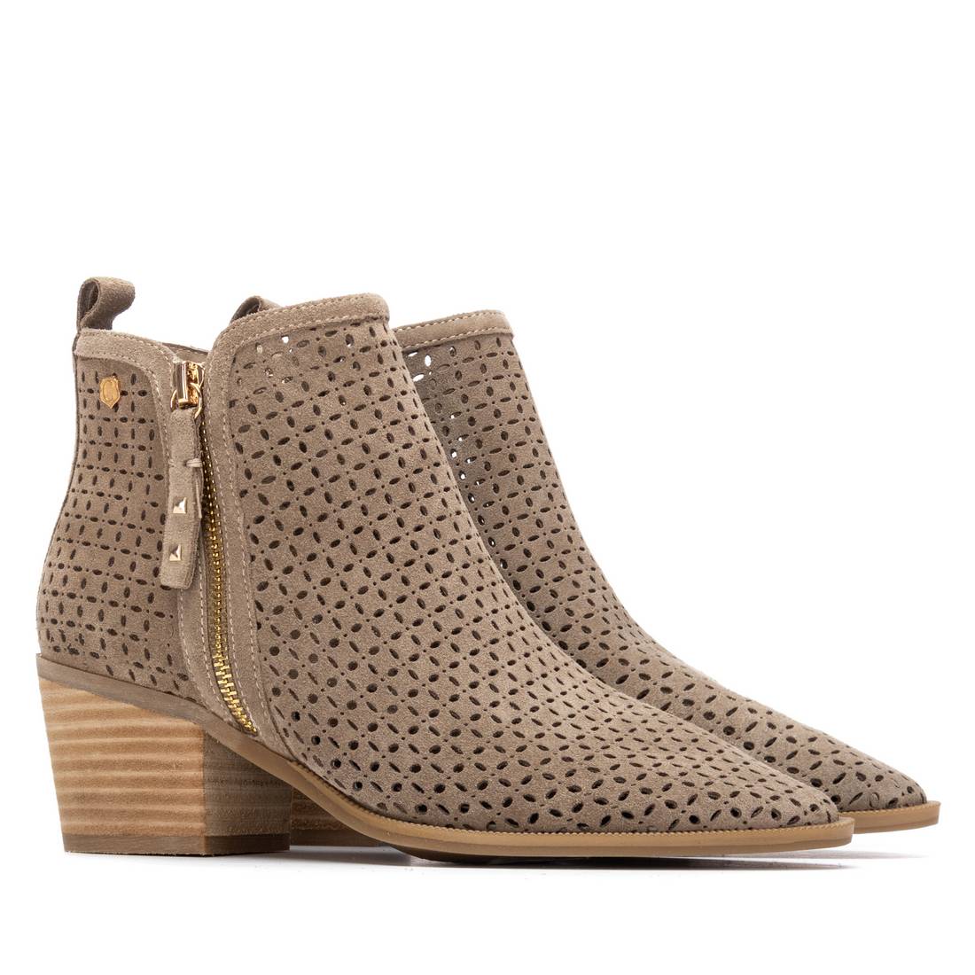 Botines con cremallera de mujer