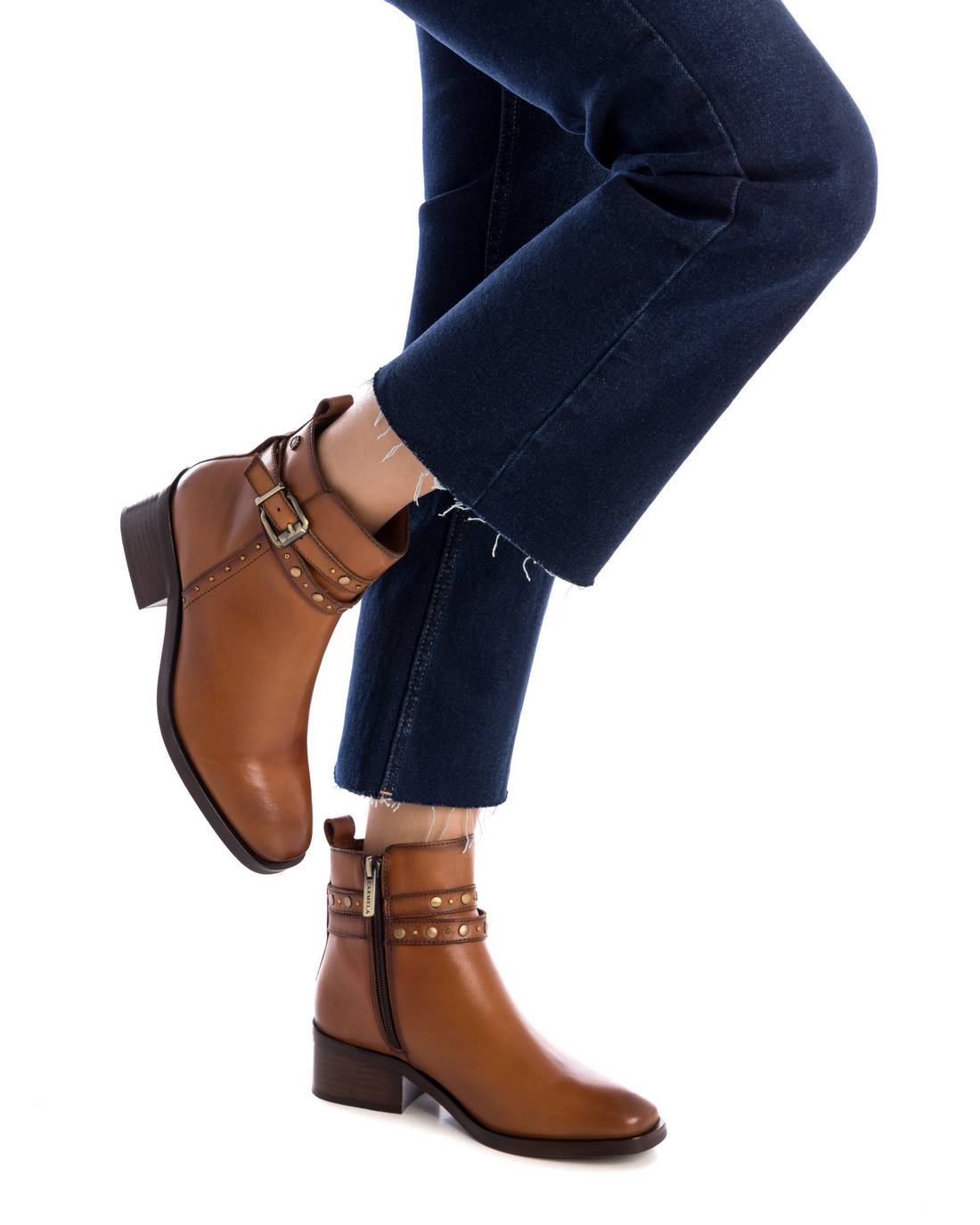 botines marrones con tacón de mujer