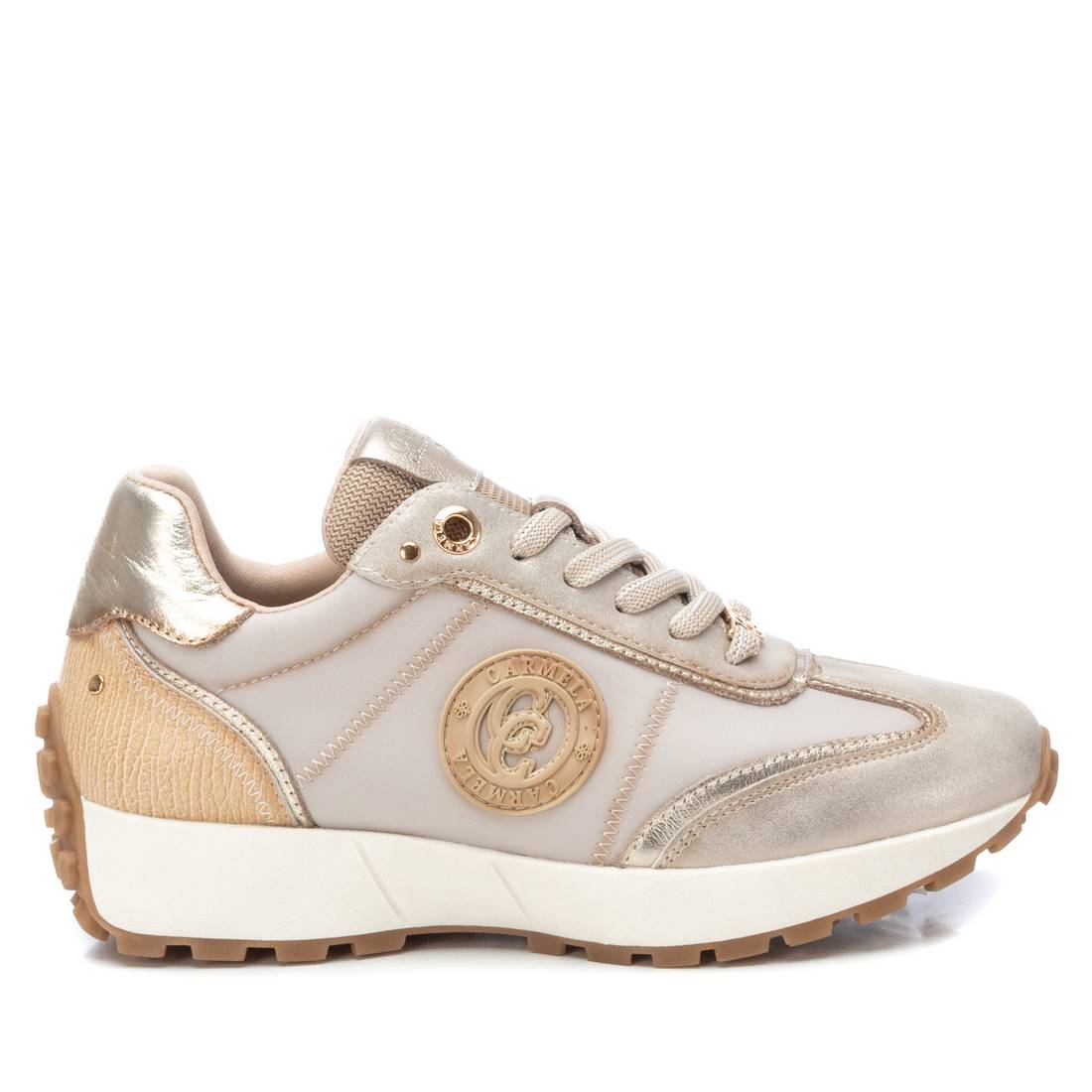 Zapatilla de piel de mujer blanco