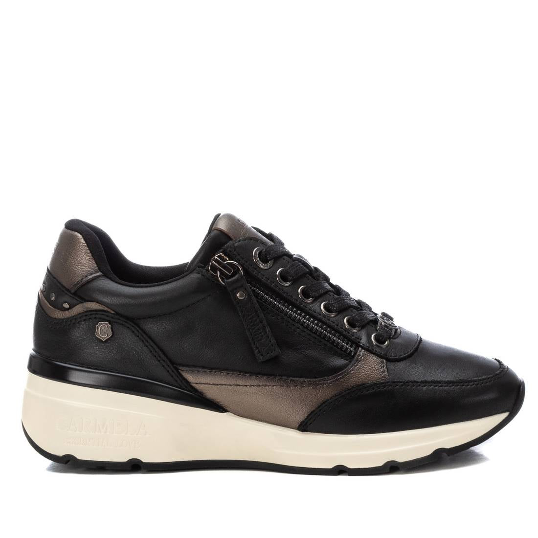 zapatillas altas con cremallera mujer negras