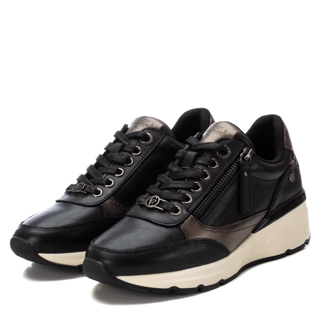 zapatillas con cremallera mujer negras