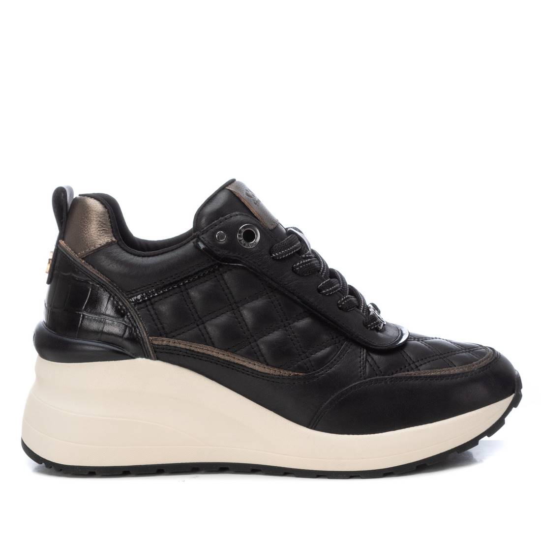 Sneakers con cuña interior mujer negros