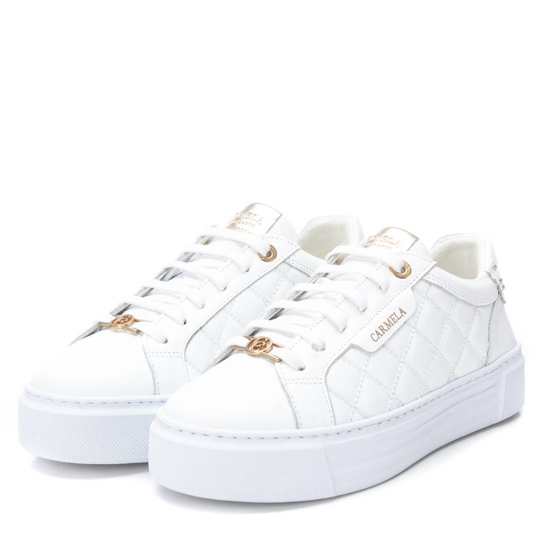 Sneakers de mujer de piel blanco