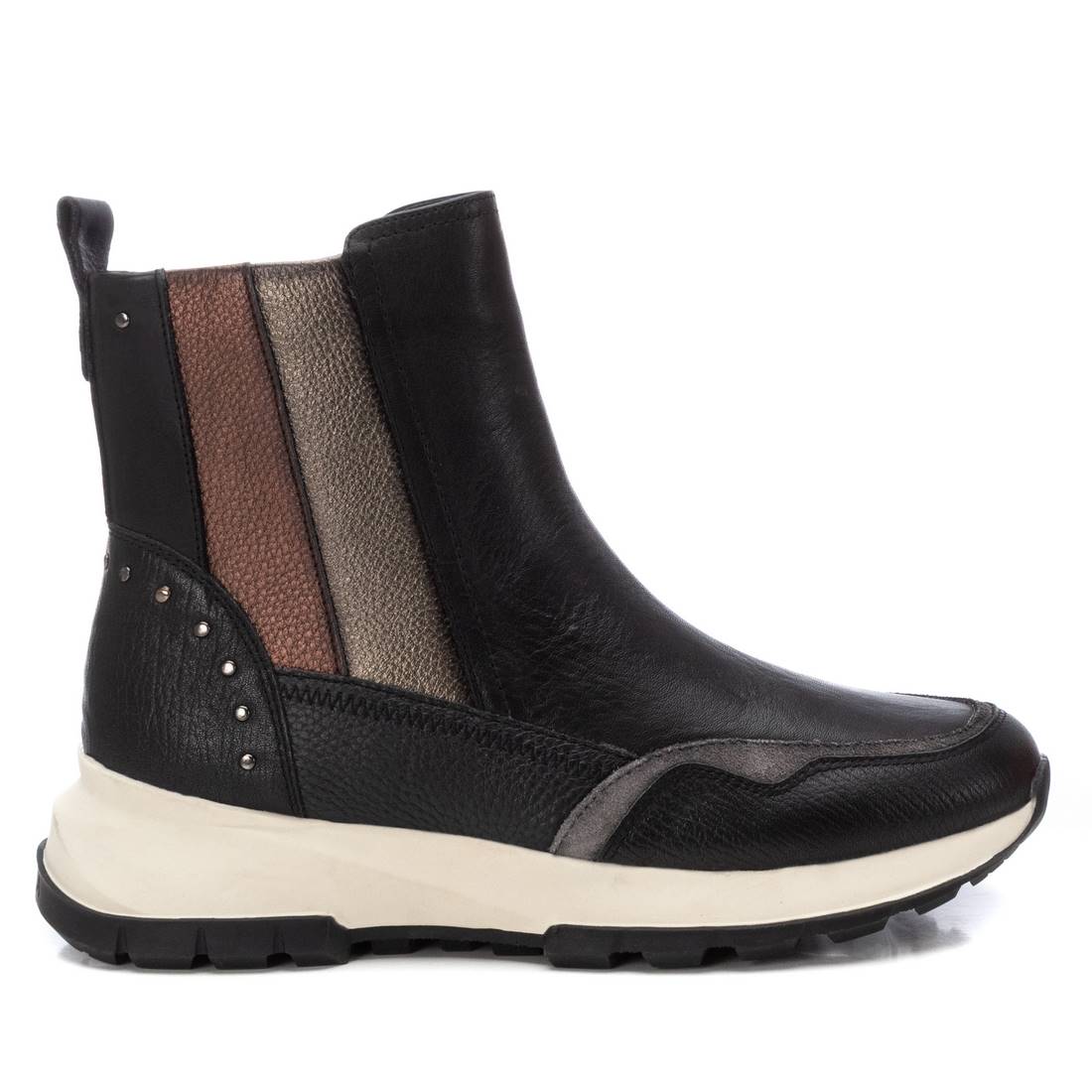 botines sneakers de mujer de piel negros