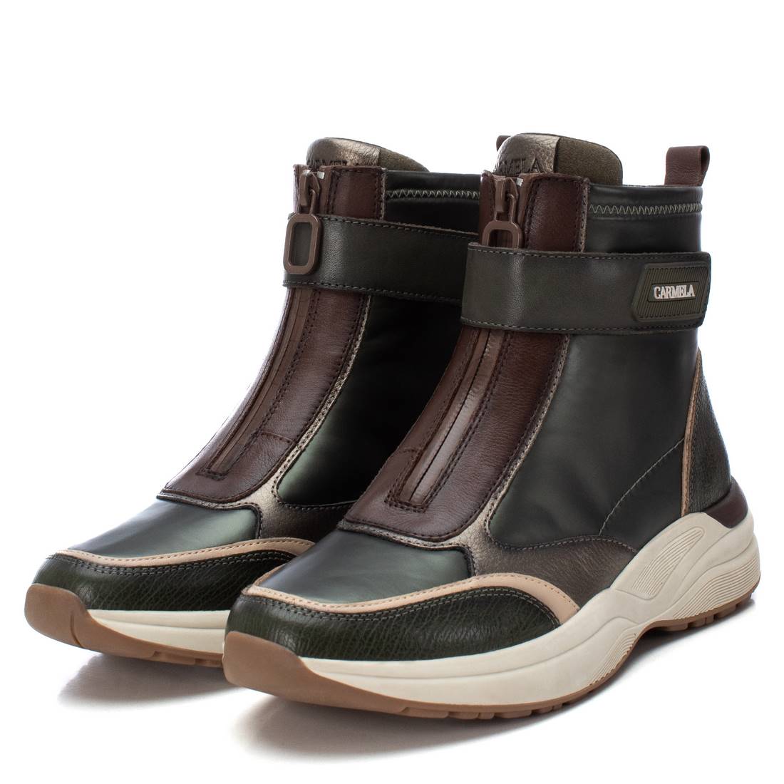Botines sneakers de mujer marrones