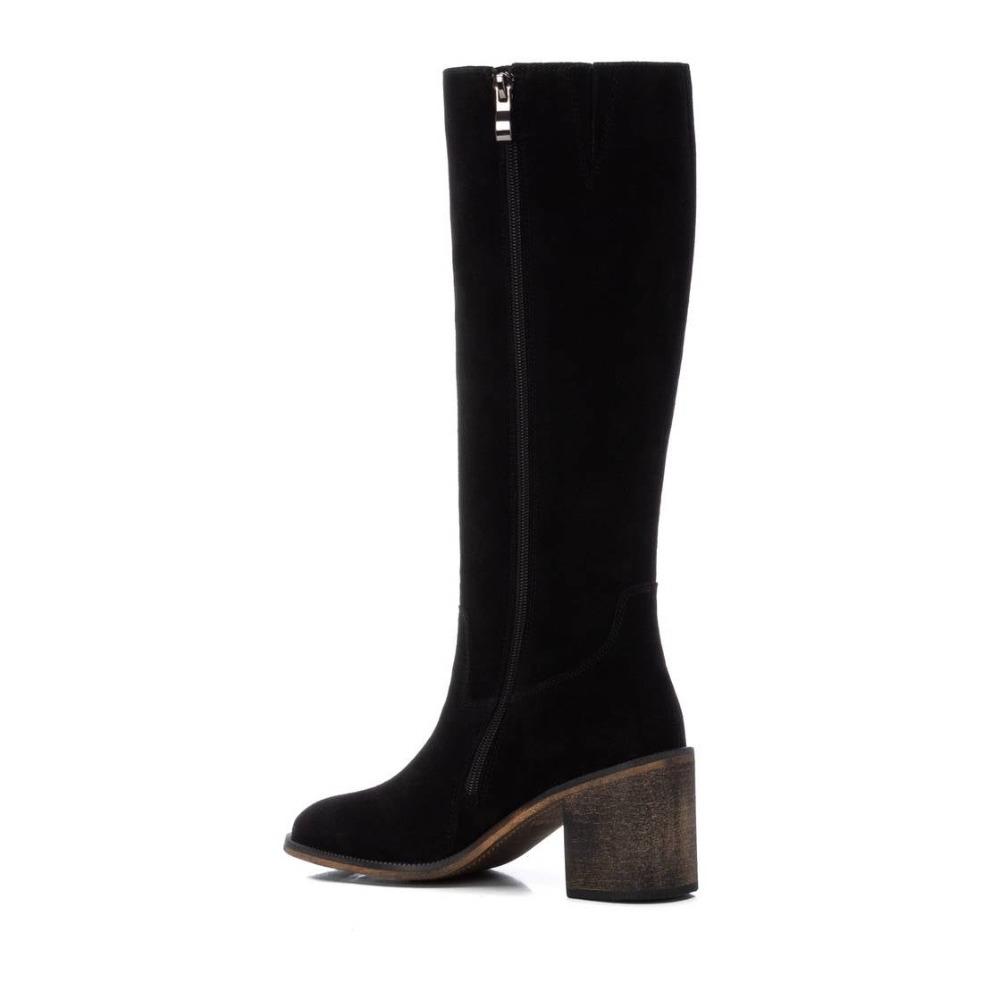 botas altas de caña ancha negras