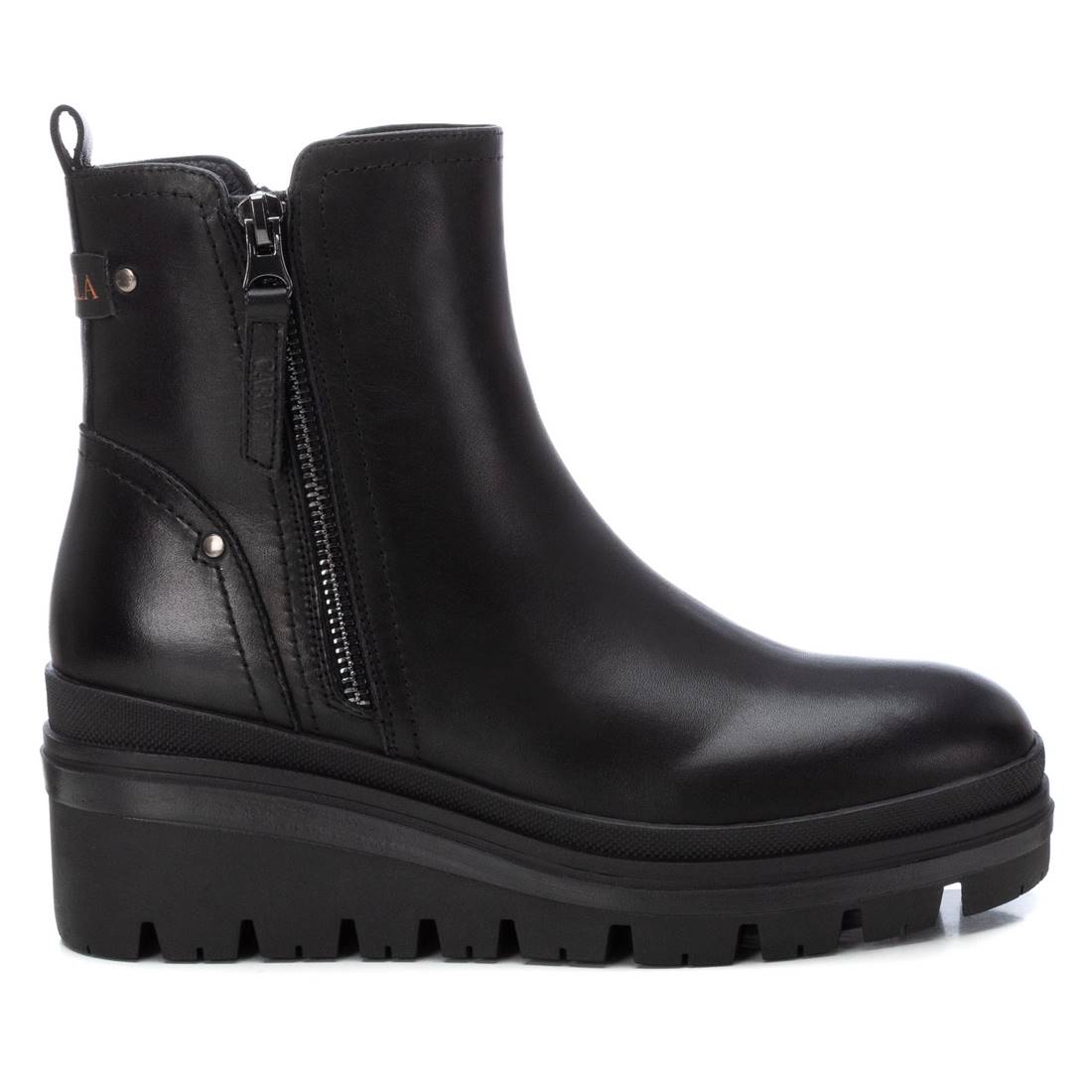 Botines con cuña de mujer negros
