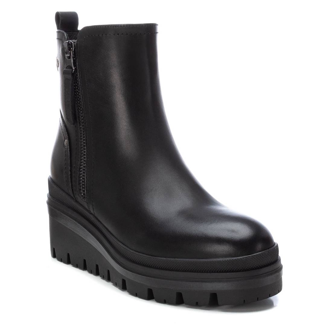 Botines con cuña de mujer negros