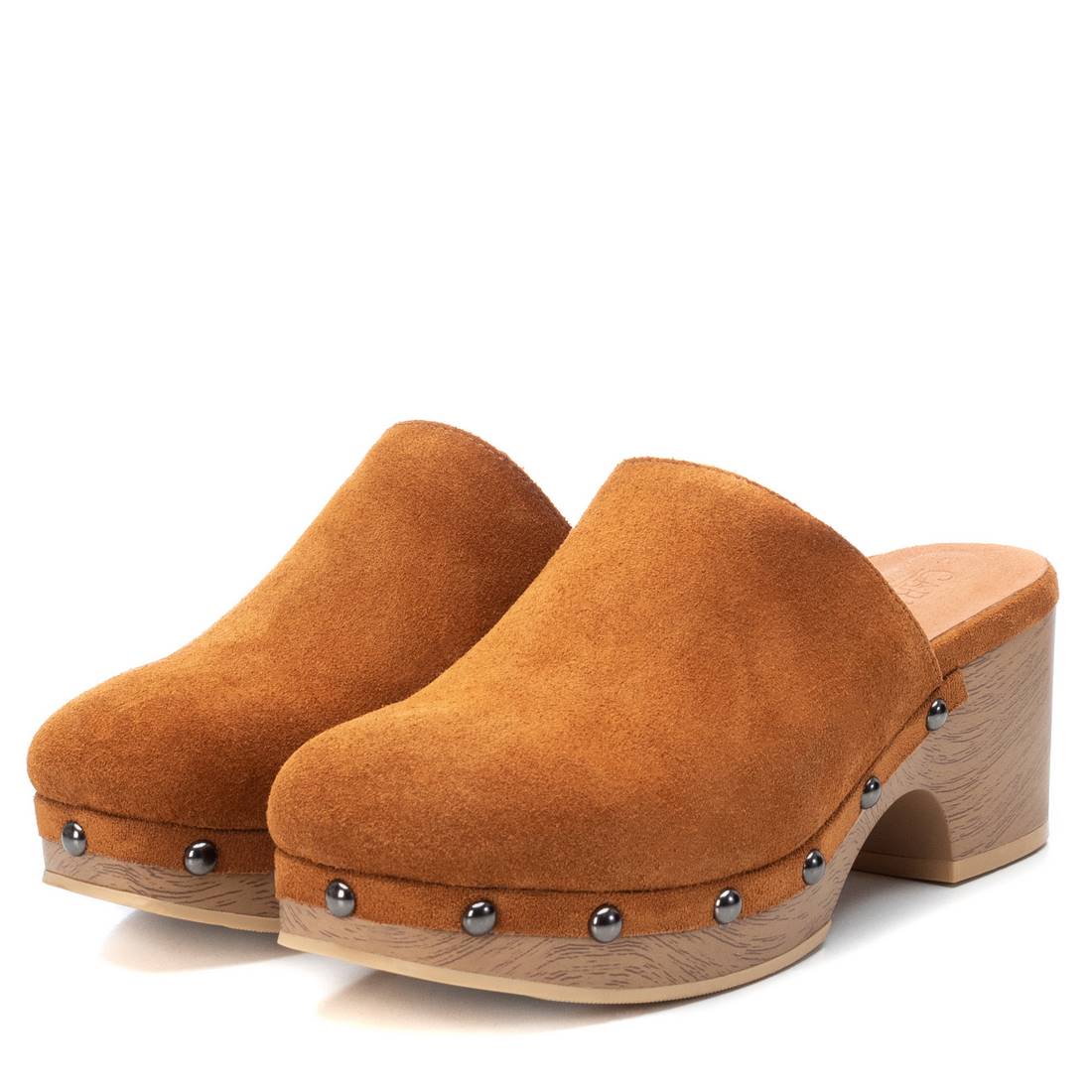 zuecos de mujer piel marrones
