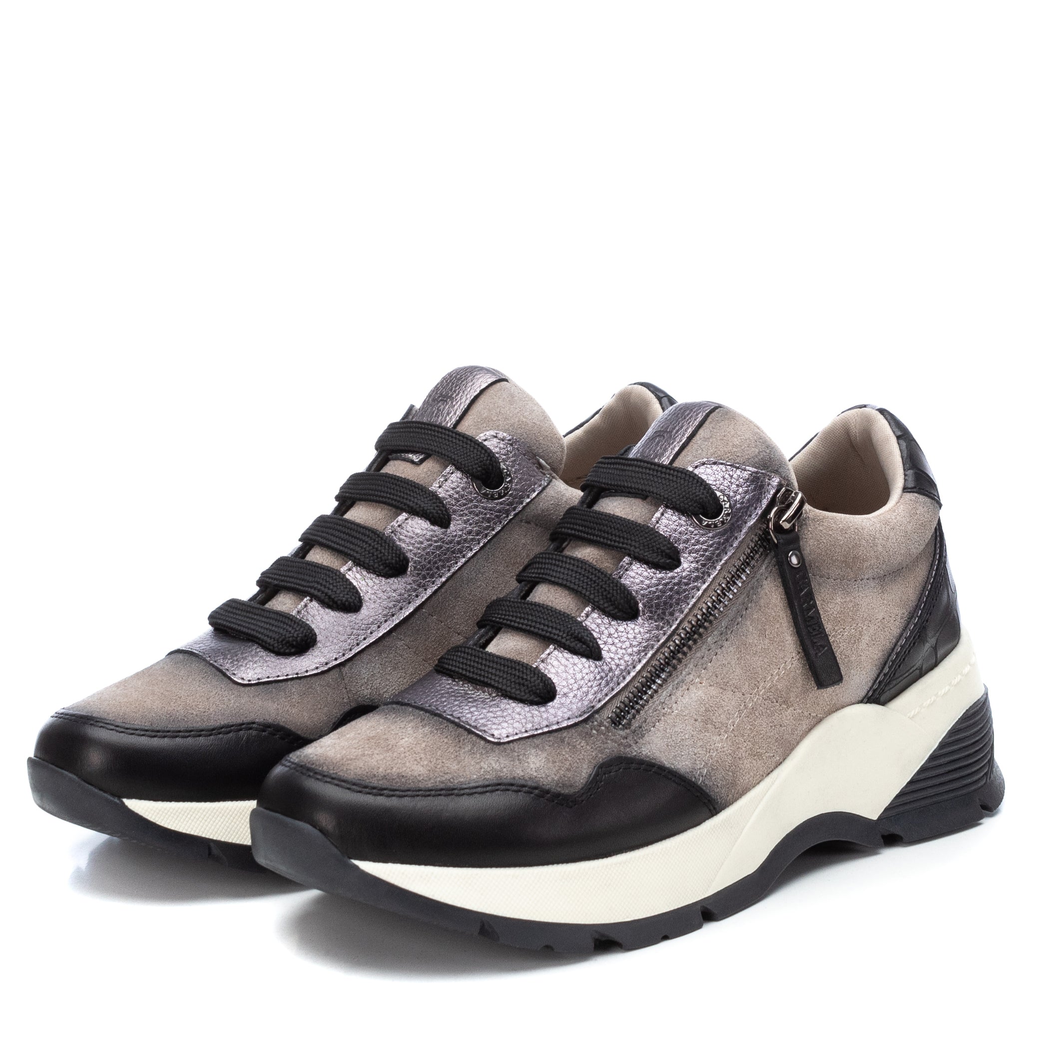 zapatillas con plantilla extraible marca grises