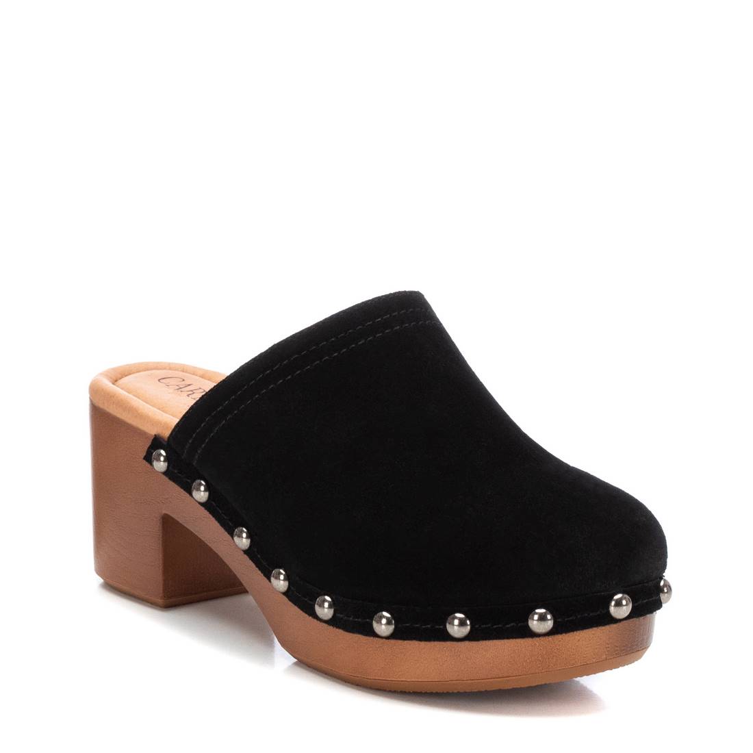 zuecos de tacon mujer negra