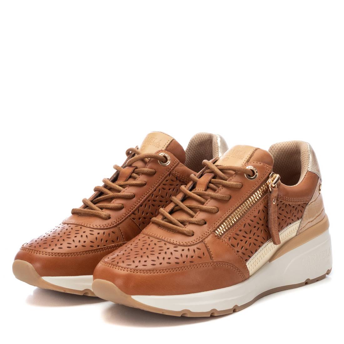 zapatillas con cuña mujer Carmela color marrón