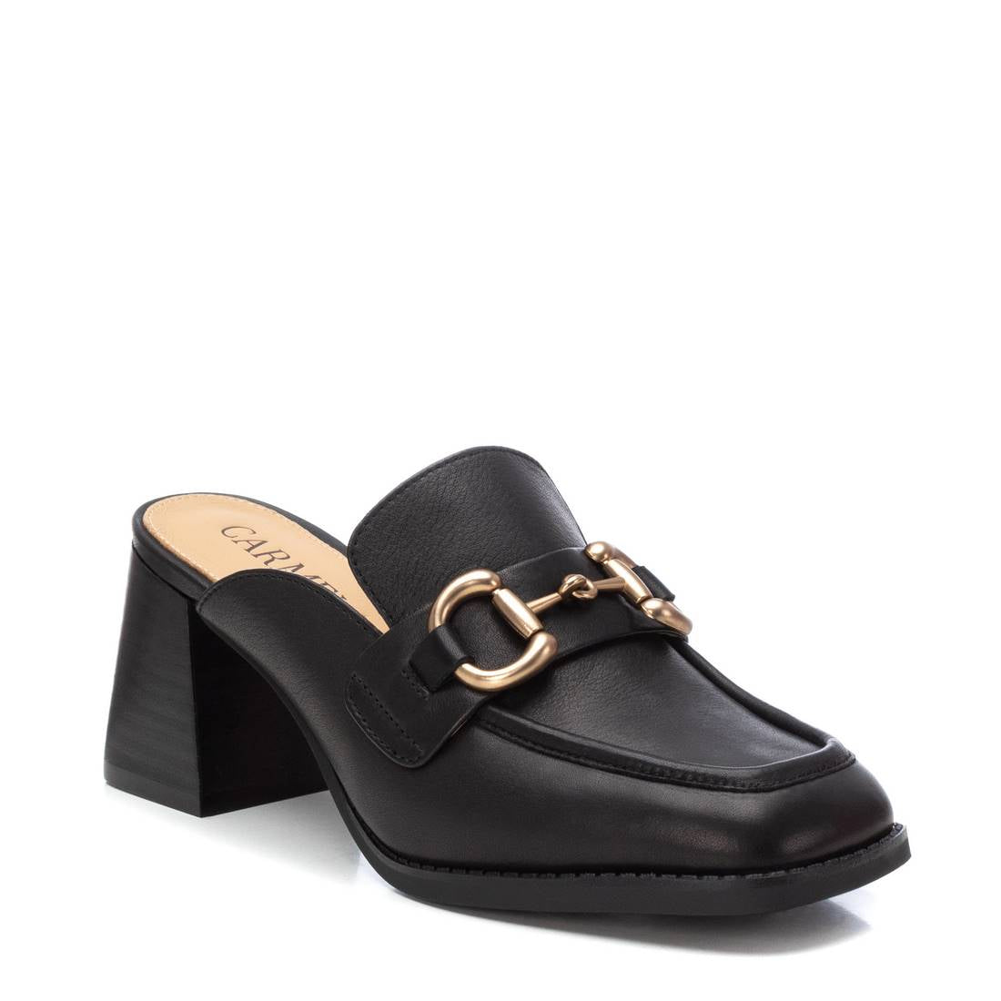 zuecos de tacon mujer negros