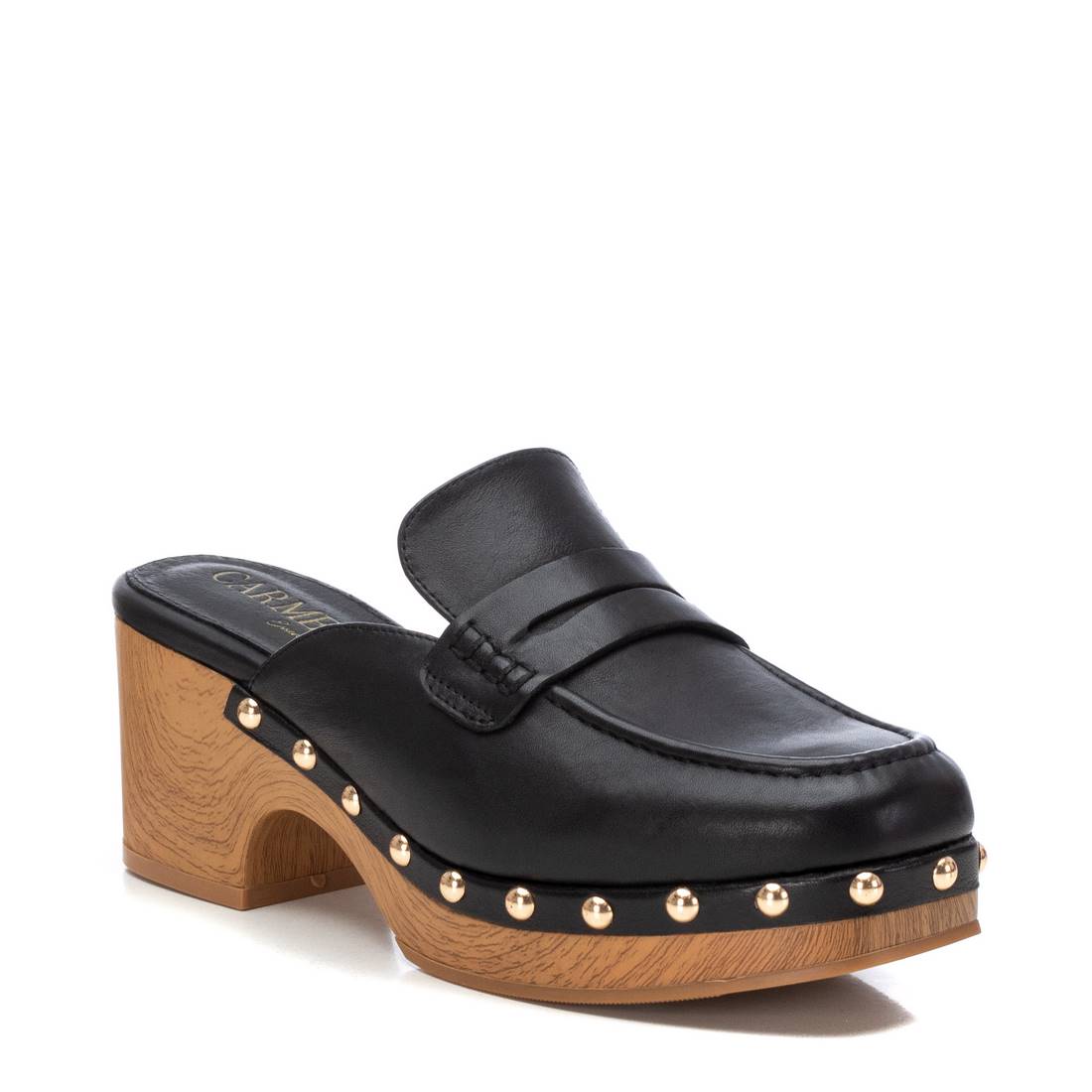 Zuecos de mujer de madera negro