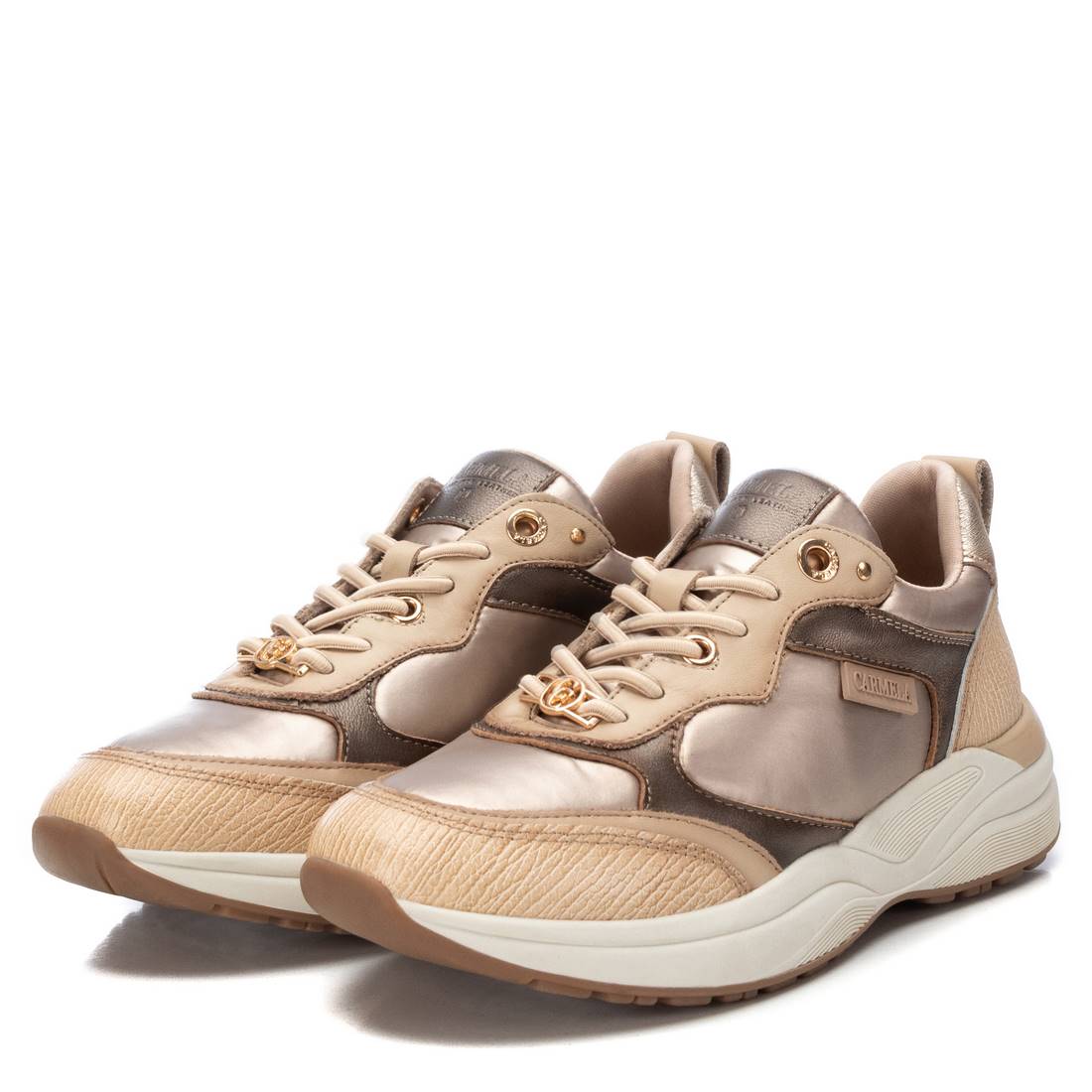 sneakers de mujer color beige 