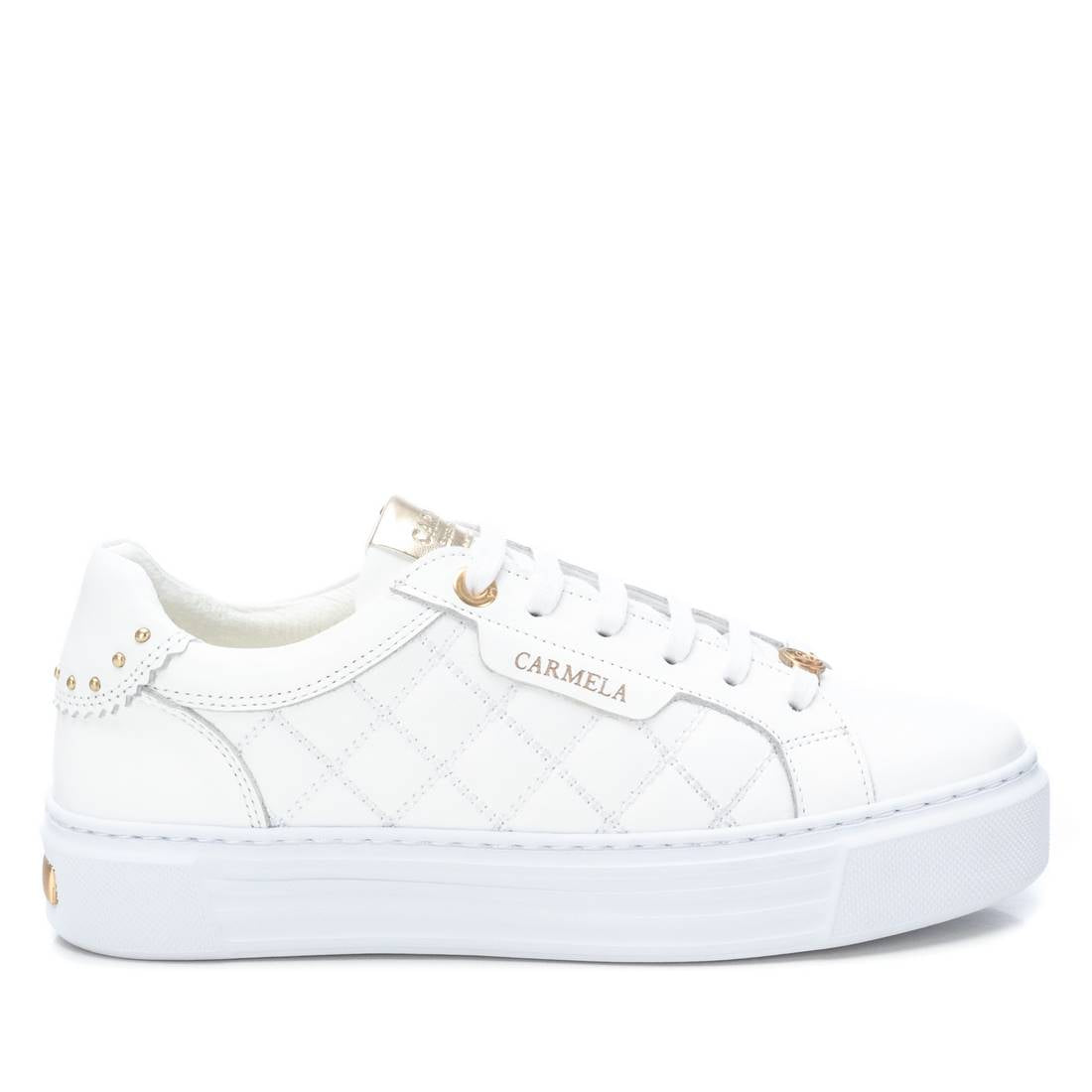 Sneakers de piel de mujer premium blanca 