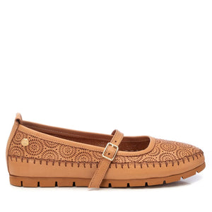 Bailarinas marrones de piel para mujer