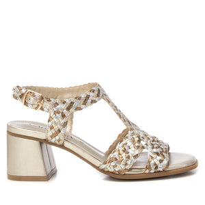 Golden women's sandals