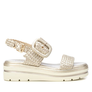 Golden women's sandals