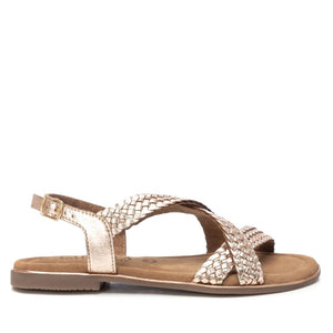Golden women's sandals