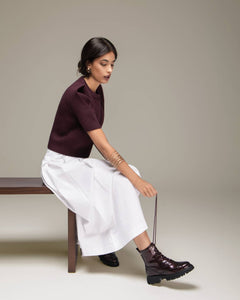 Botines burdeos para mujer